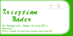 krisztian mader business card